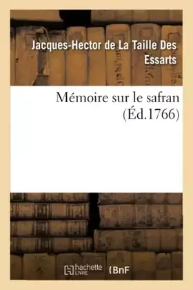 Couverture du produit · Mémoire sur le safran