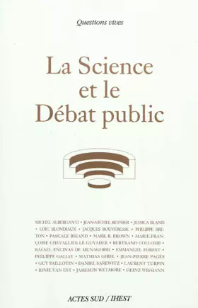Couverture du produit · La science et le débat public