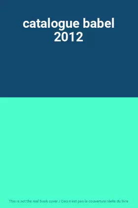 Couverture du produit · catalogue babel 2012