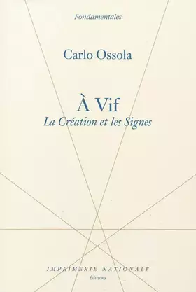 Couverture du produit · A vif: La création et les signes