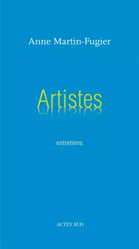Couverture du produit · ARTISTES: ENTRETIENS