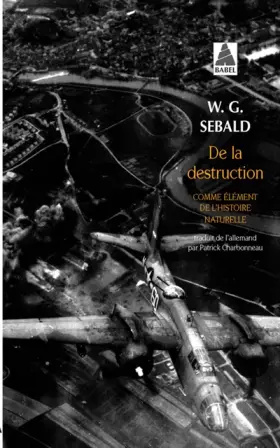 Couverture du produit · De la destruction: comme élément de l'histoire naturelle
