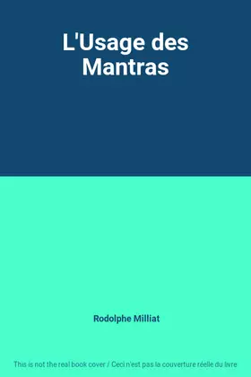 Couverture du produit · L'Usage des Mantras