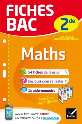 Couverture du produit · Fiches bac Maths 2de: fiches de révision Seconde