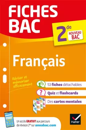 Couverture du produit · Fiches bac Français 2de: nouveau programme de Seconde