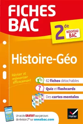Couverture du produit · Fiches bac Histoire-Géographie 2de: nouveau programme de Seconde