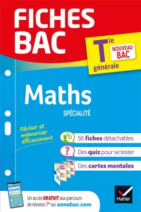 Couverture du produit · Fiches bac Maths Tle (spécialité) - Bac 2022: nouveau programme de Terminale