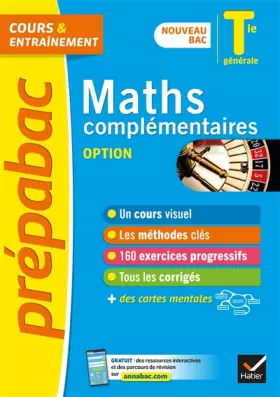 Couverture du produit · Prépabac Maths complémentaires (option) Tle générale - Bac 2023: nouveau programme de Terminale