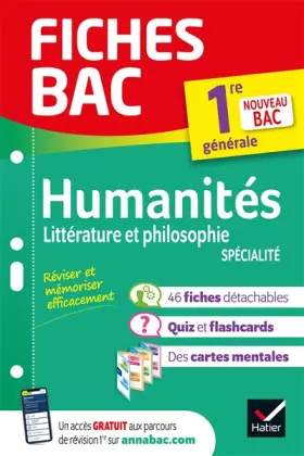 Couverture du produit · Fiches bac HLP 1re générale (spécialité): nouveau programme de Première