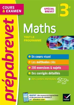 Couverture du produit · Prépabrevet Maths 3e - Brevet 2024: cours, méthodes et entraînement