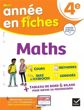 Couverture du produit · Maths 4e (fiches de révision & exercices): tout le programme de 4e en fiches