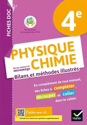 Couverture du produit · FICHES DOC Bilans et méthodes illustrés - Physique chimie 4e - Ed 2021 - Cahier élève