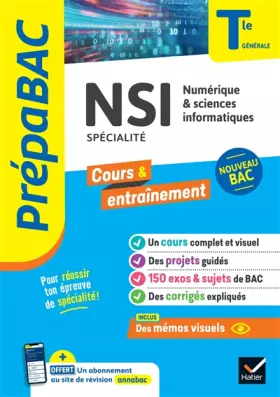 Couverture du produit · Prépabac - NSI Tle générale (spécialité) - Bac 2025: cours, méthodes & sujets corrigés (programme de Terminale)