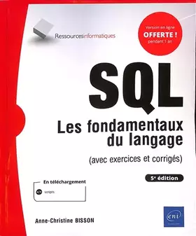 Couverture du produit · SQL - Les fondamentaux du langage (avec exercices et corrigés) - (5e édition)