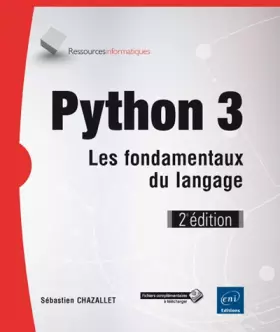 Couverture du produit · Python 3: Les fondamentaux du langage