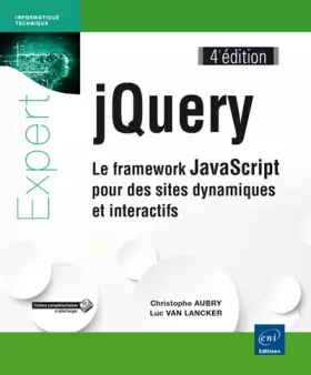 Couverture du produit · jQuery - Le framework JavaScript pour des sites dynamiques et interactifs (4e édition)