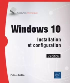 Couverture du produit · Windows 10: Installation et configuration