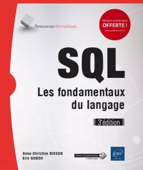 Couverture du produit · SQL: Les fondamentaux du langage