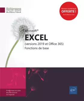 Couverture du produit · Excel (versions 2019 et Office 365) - Fonctions de base