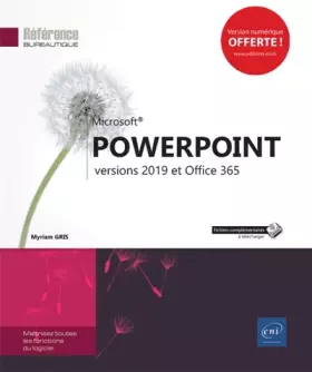 Couverture du produit · PowerPoint - versions 2019 et Office 365
