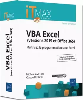 Couverture du produit · VBA Excel (versions 2019 et office 365): Maîrisez la programmation sous Excel