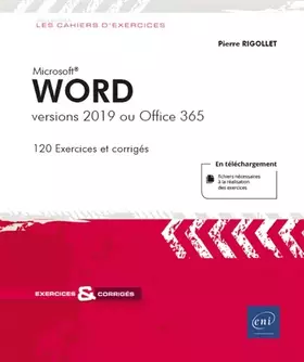 Couverture du produit · Word : Versions 2019 ou Office 365