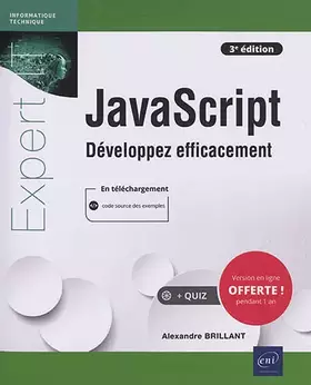 Couverture du produit · JavaScript: Développez efficacement