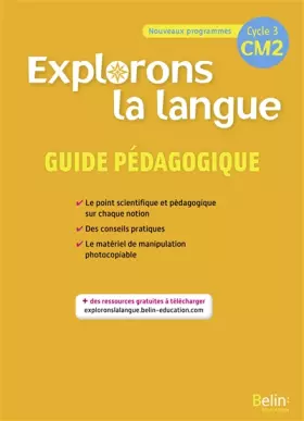 Couverture du produit · EXPLORONS LA LANGUE CM2 Guide pédagogique