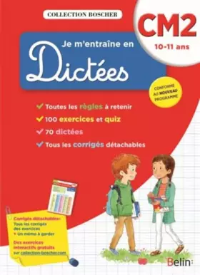 Couverture du produit · Boscher Je m'entraîne en dictées CM2 2017