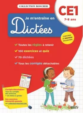 Couverture du produit · Boscher Je m'entraîne en dictées CE1 2017