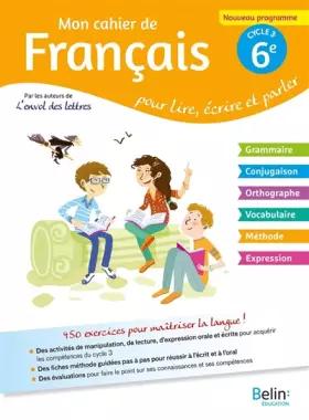Couverture du produit · Mon cahier de Français 6e
