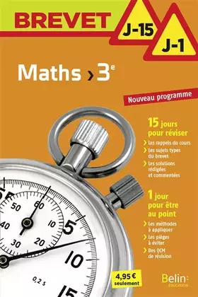 Couverture du produit · Maths 3éme J-15/J-1