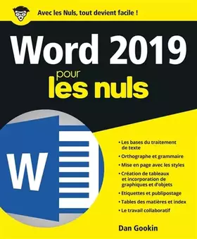 Couverture du produit · Word 2019 pour les Nuls