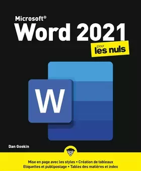 Couverture du produit · Word 2021 pour les Nuls, grand format