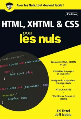 Couverture du produit · HTML, XHTML et CSS pour les Nuls: Livre d'informatique, Découvrir les langages de base de la programmation informatique, Apprend