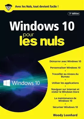 Couverture du produit · Windows 10 pour les Nuls, mégapoche, 3e édition
