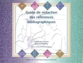 Couverture du produit · GUIDE DE REDACTION DES REFERENCES BIBLIOGRAPHIQUES