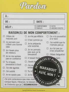 Couverture du produit · Pardon: Billets d'excuses