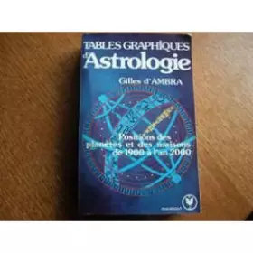 Couverture du produit · Tables graphiques d'astrologie