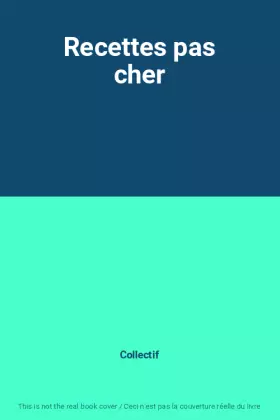 Couverture du produit · Recettes pas cher