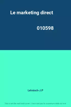 Couverture du produit · Le marketing direct                                                                           010598