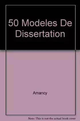 Couverture du produit · 50 modèles de dissertations