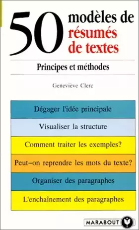 Couverture du produit · 50 modèles de résumés de textes