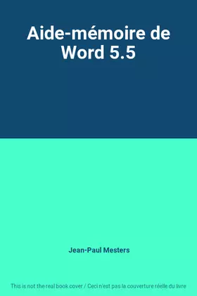 Couverture du produit · Aide-mémoire de Word 5.5