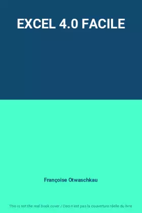 Couverture du produit · EXCEL 4.0 FACILE
