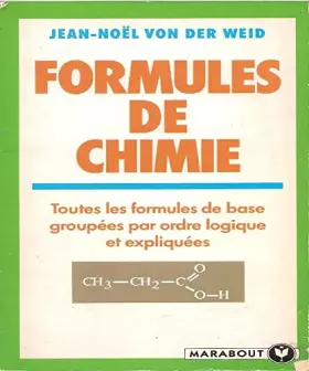 Couverture du produit · FORMULES DE CHIMIE