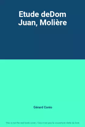 Couverture du produit · Etude deDom Juan, Molière