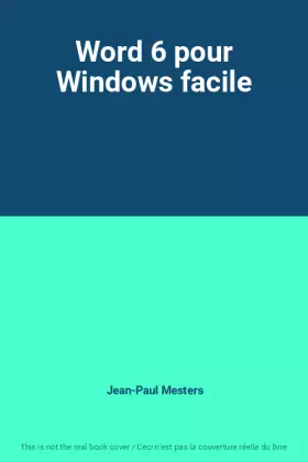 Couverture du produit · Word 6 pour Windows facile