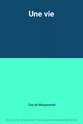 Couverture du produit · Une vie