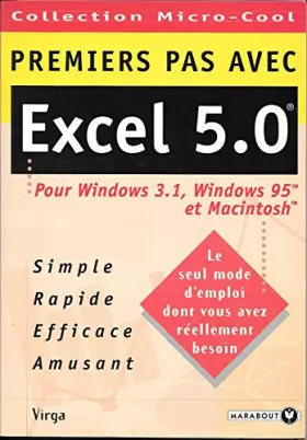 Couverture du produit · PREMIERS PAS AVEC EXCEL 5.0